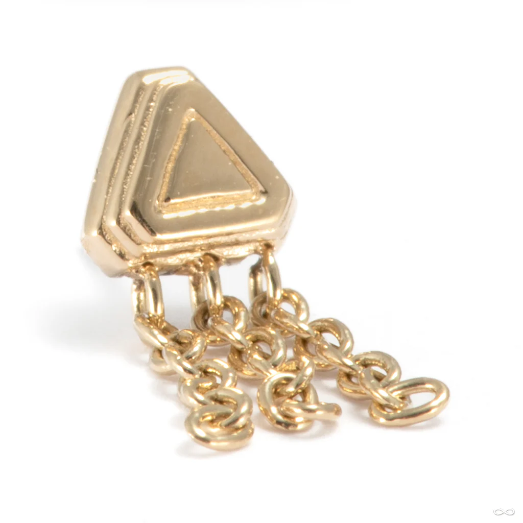 Chained Zeta 06 Press-fit End in Gold from Tether Jewelry - Image 4