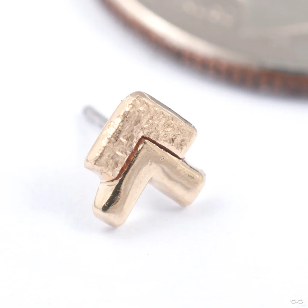 Chevron Press-fit End in Gold from Sacred Symbols