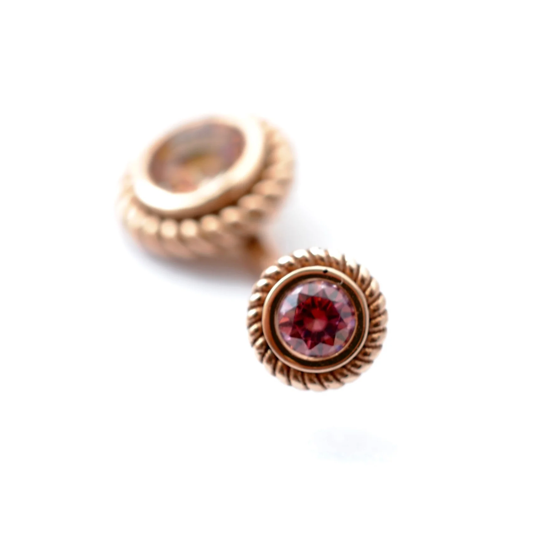Choctaw Navel Curve in Gold with Topaz from BVLA - Image 2