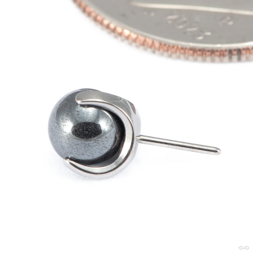 Claw-set Stone Press-fit End in Titanium from People’s Jewelry - Image 5