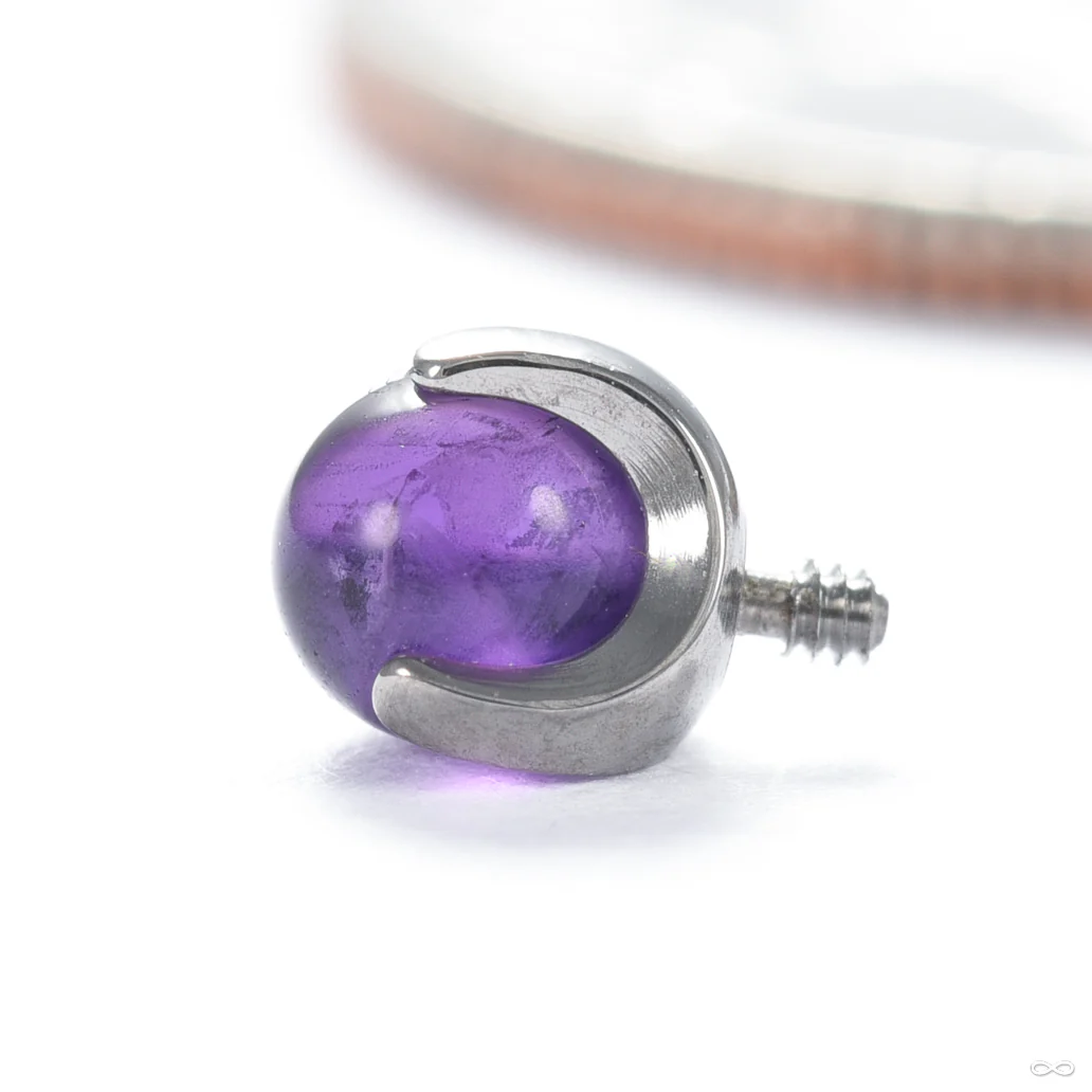 Claw-set Stone Threaded End in Titanium from People’s Jewelry - Image 3
