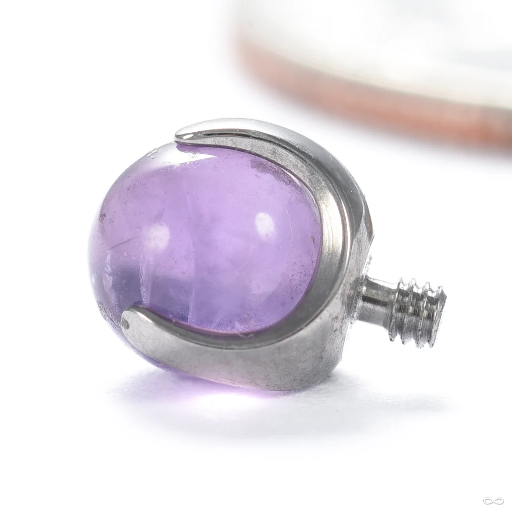 Claw-set Stone Threaded End in Titanium from People’s Jewelry - Image 4