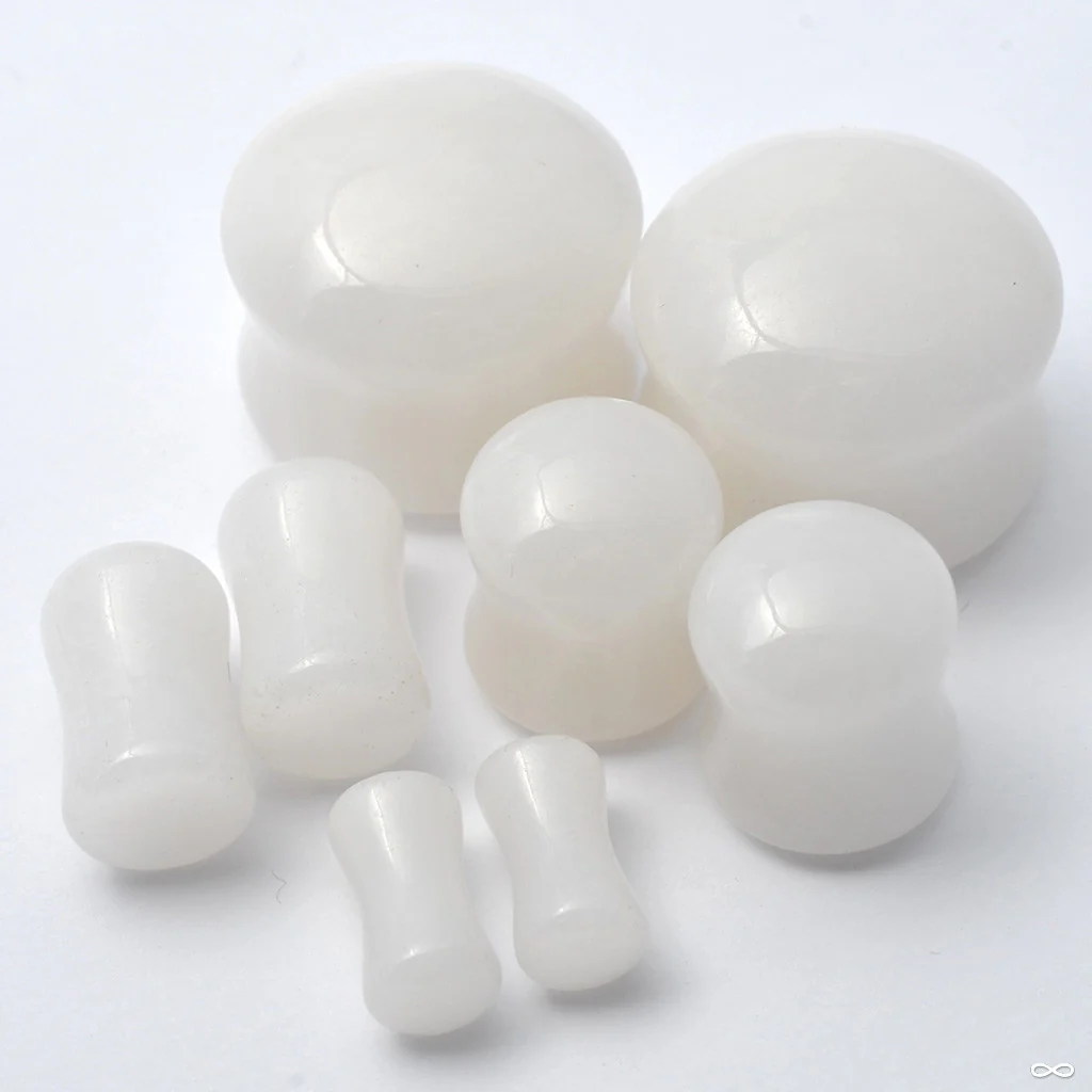 Cloudy Quartz Plugs & Eyelets from Diablo Organics
