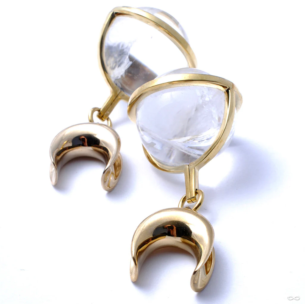 Crystal Quartz Globes with Brass Spreader Hooks from Diablo Organics - Image 2