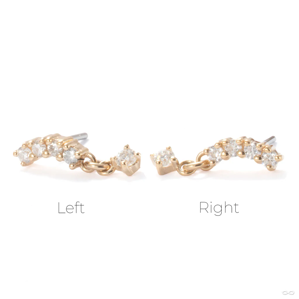 Curve Appeal Press-fit End in Gold from Ember Body Jewelry - Image 2