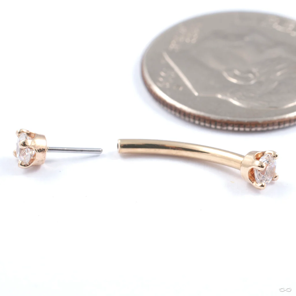 Curved Press-fit Barbell Shaft in Gold from BVLA - Image 3