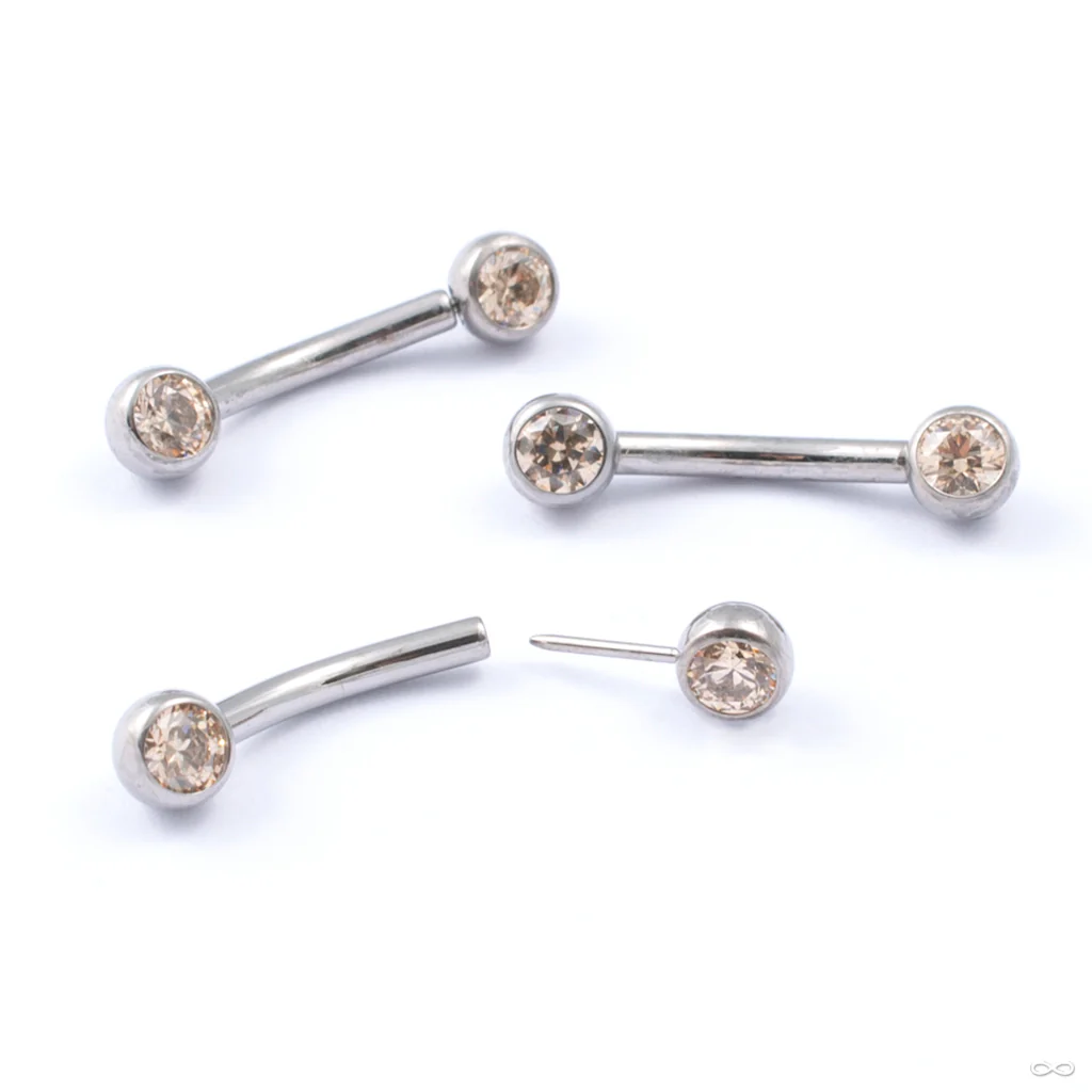 Curved Press-fit Post with Side-set Stones in Titanium from Neometal - Image 18
