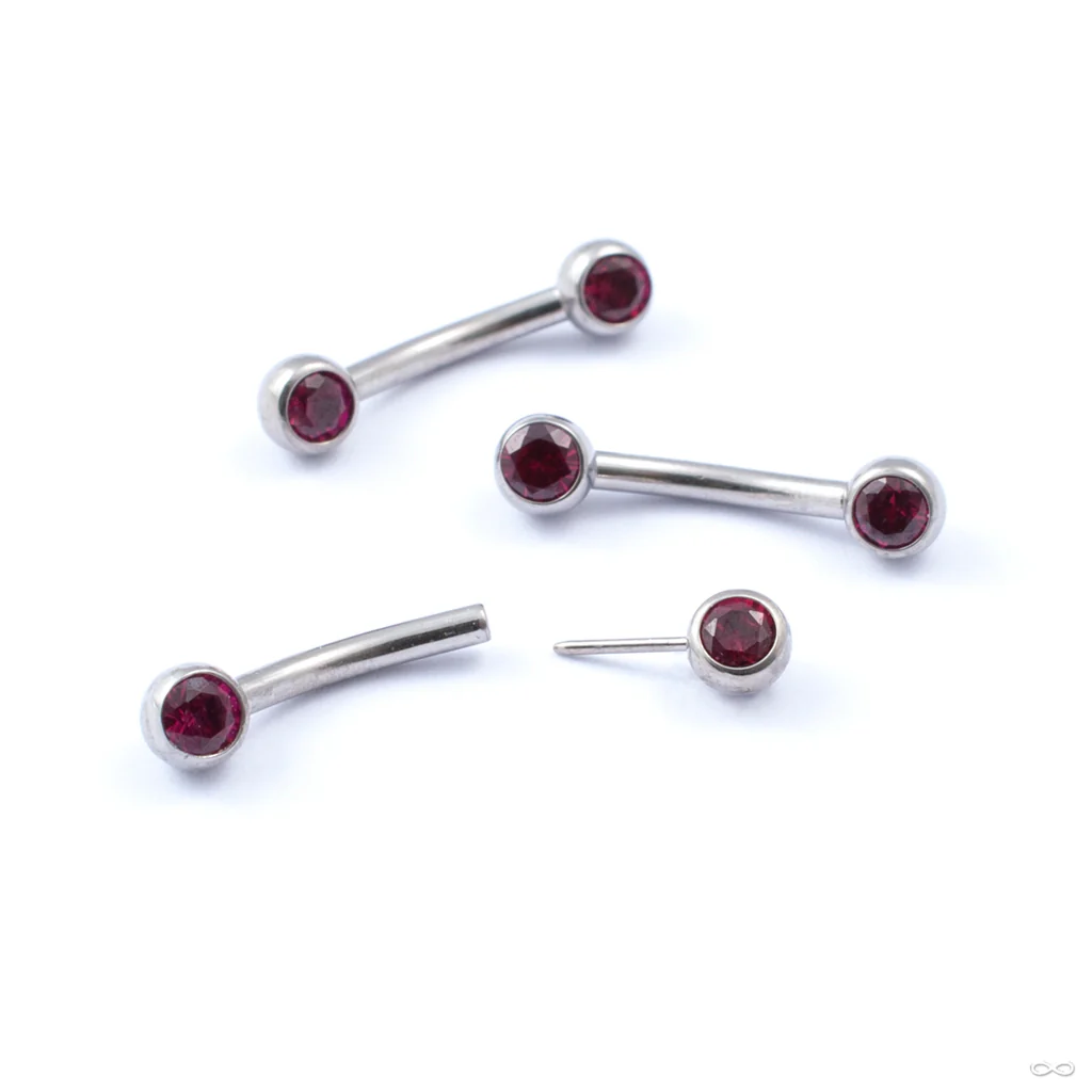 Curved Press-fit Post with Side-set Stones in Titanium from Neometal - Image 19
