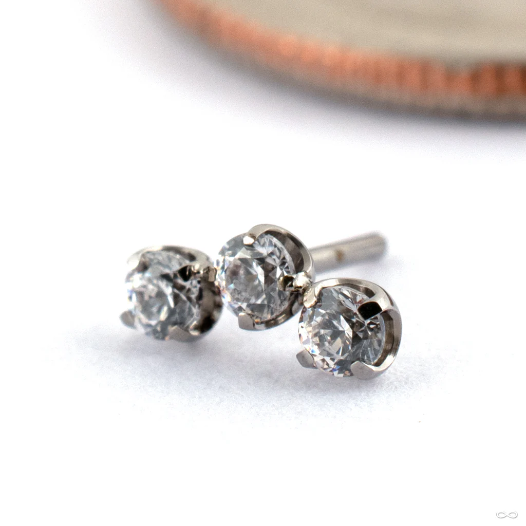 Curved Sirius Press-fit End in Titanium from Canasteel Jewelry - Image 2