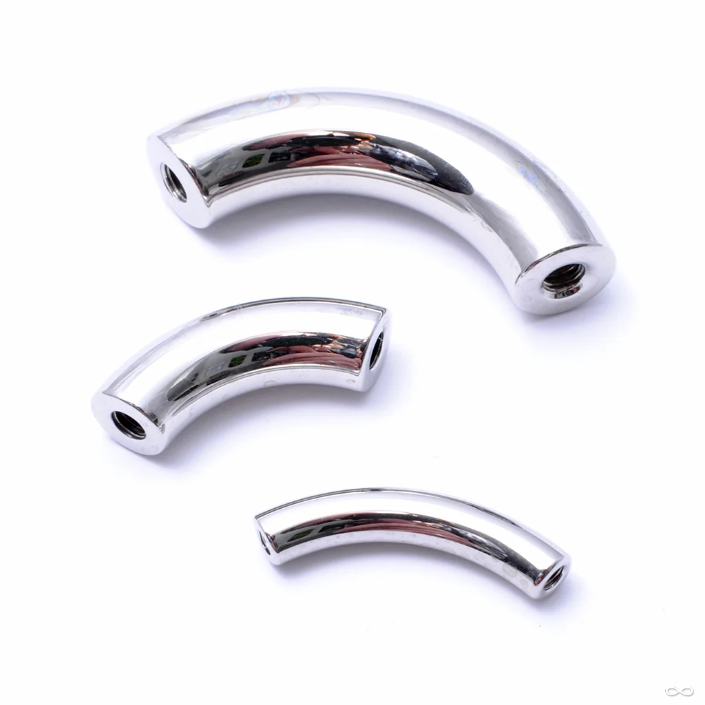 Curved Threaded Barbell Shaft in Titanium from Anatometal - Image 2