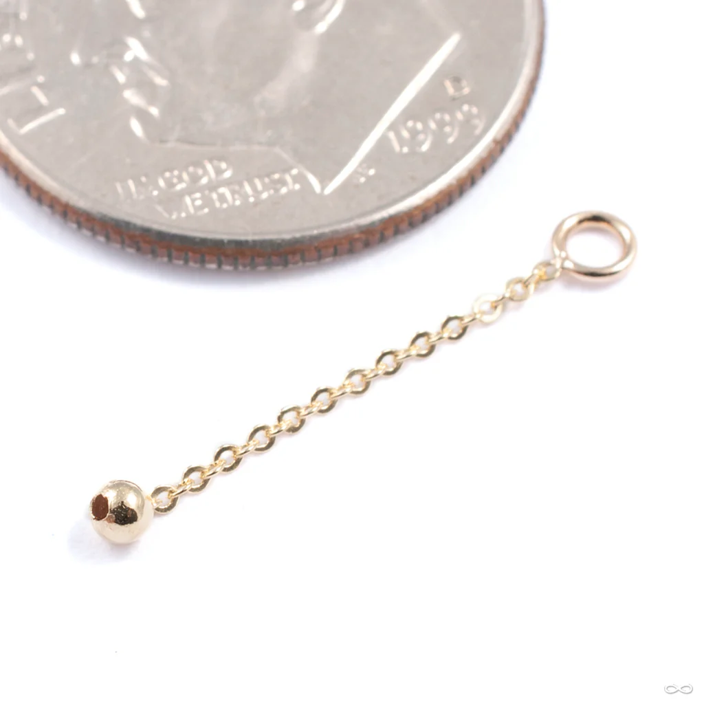 Cute Bead Charm in Gold from Quetzalli