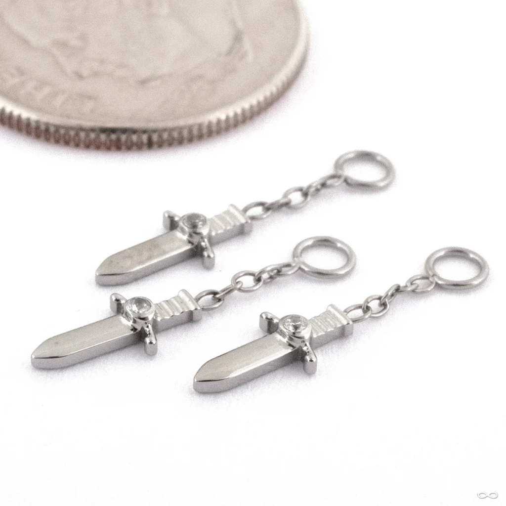 Dagger Charm in Titanium from Diablo Organics