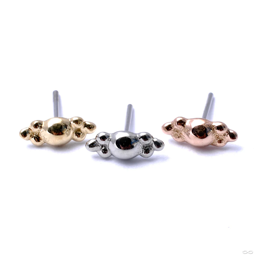 Desta with Two Clusters Press-fit End in Gold from Anatometal