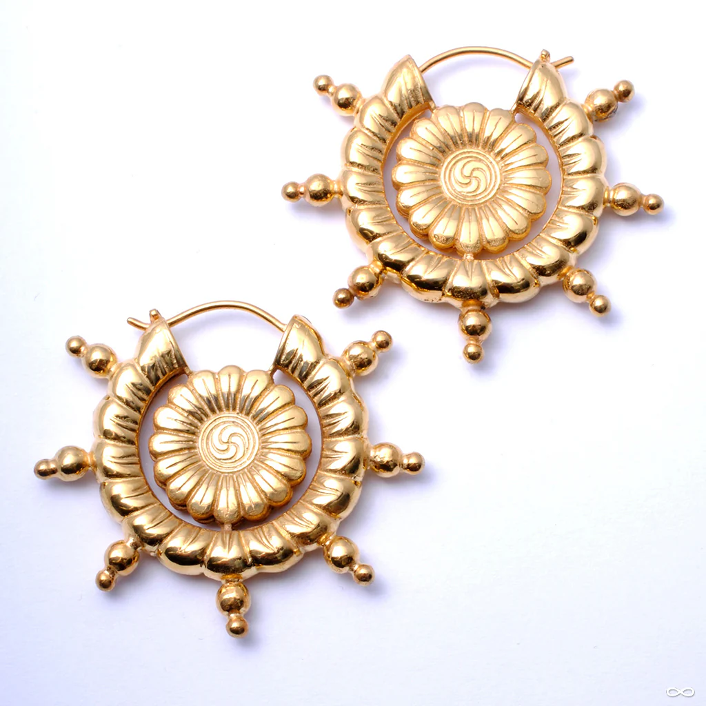 Dharma Wheel Earrings from Maya Jewelry - Image 3