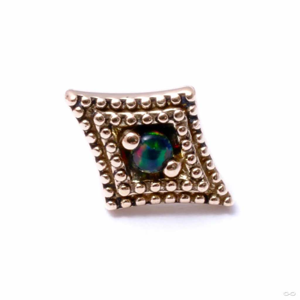 Diamond Double Millgrain Press-fit End in Gold from LeRoi - Image 3
