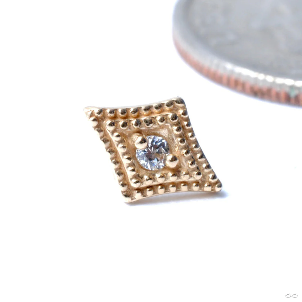 Diamond Double Millgrain Press-fit End in Gold from LeRoi - Image 8