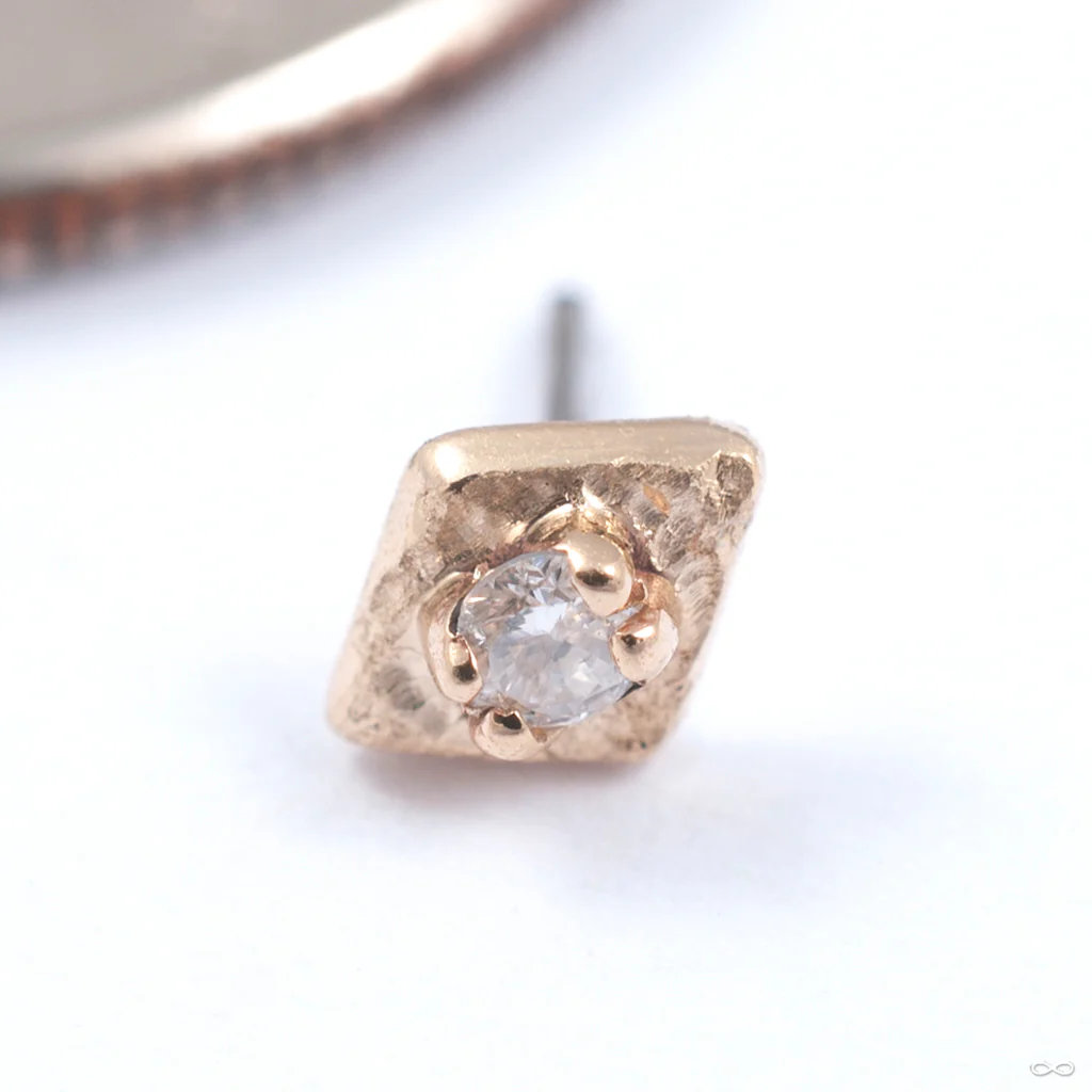 Diamond in the Rough Press-fit End in Gold from Sacred Symbols