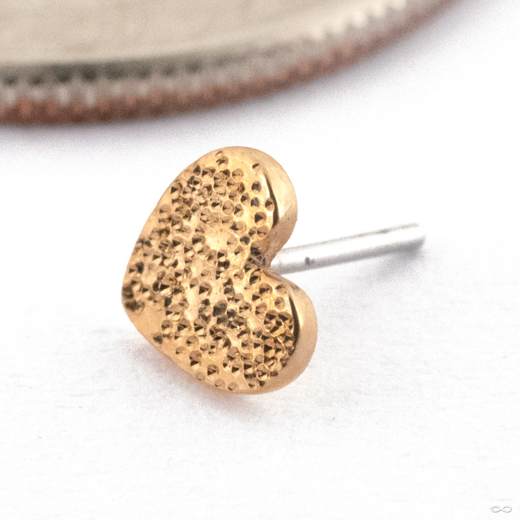 Diamond Shine Heart Press-fit End in Gold from Quetzalli - Image 2