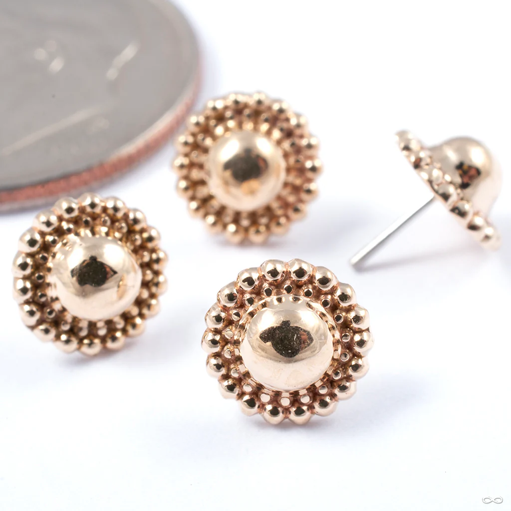 Domed Halo Press-fit End in Gold from Sacred Symbols