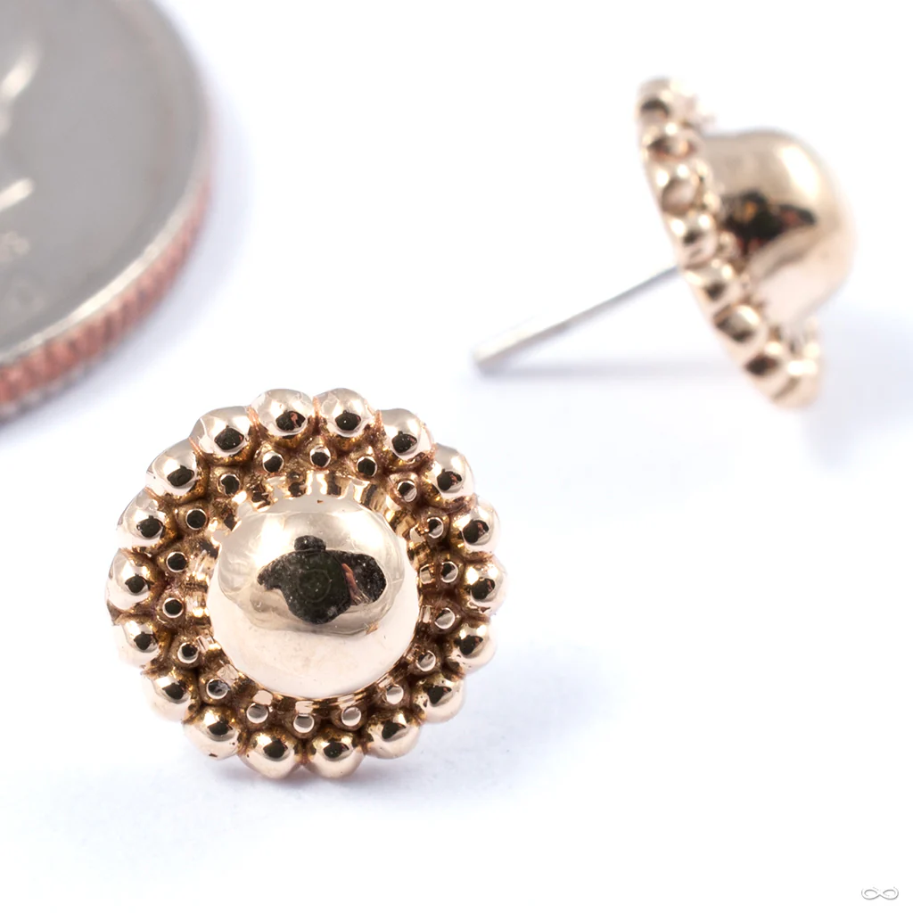 Domed Halo Press-fit End in Gold from Sacred Symbols - Image 2