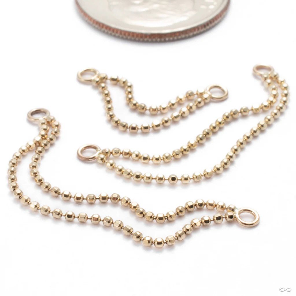Double Beaded Lynx Chain in Gold from Pupil Hall - Image 4