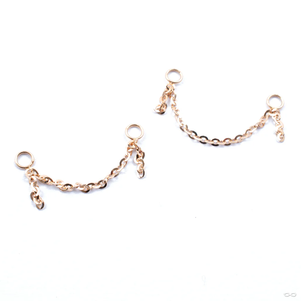 Double Dangle Chain in Gold from Quetzalli