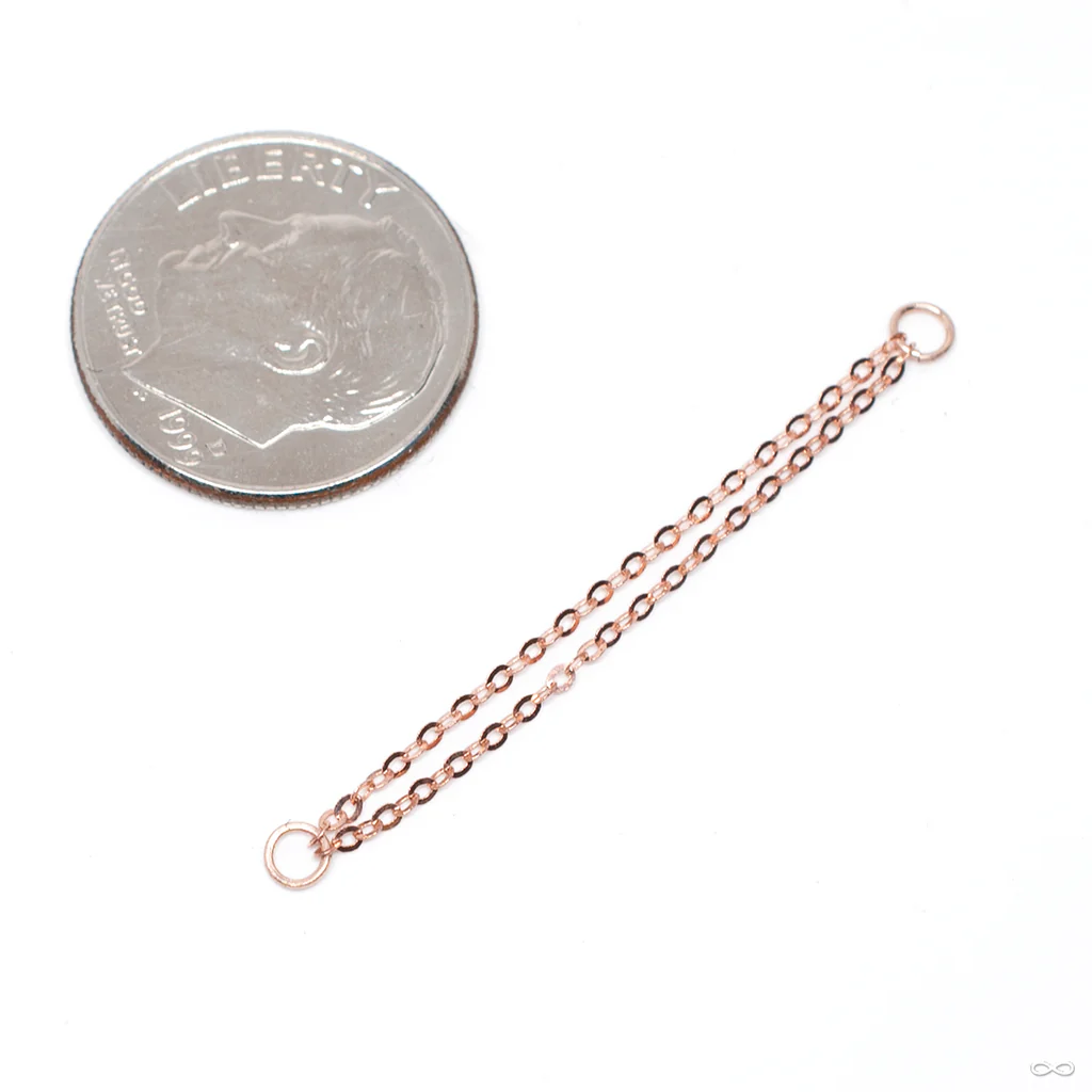 Double Flat Cable Chain in Gold from Hialeah