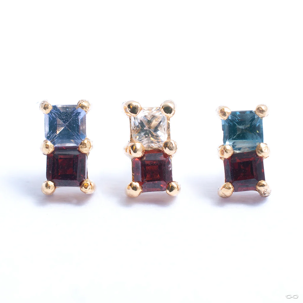 Double Lumine Press-fit End in Gold from Quetzalli