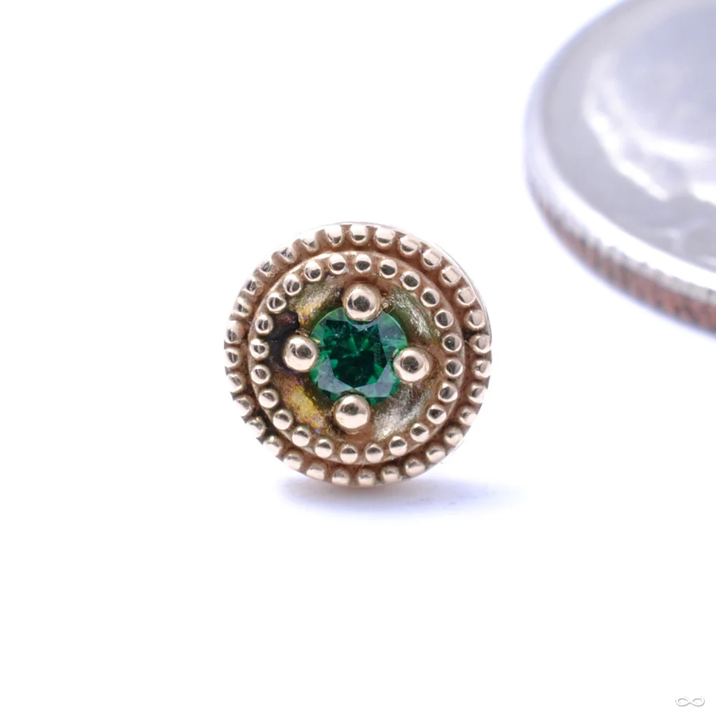Double Millgrain Round Press-fit End in Gold from LeRoi - Image 16