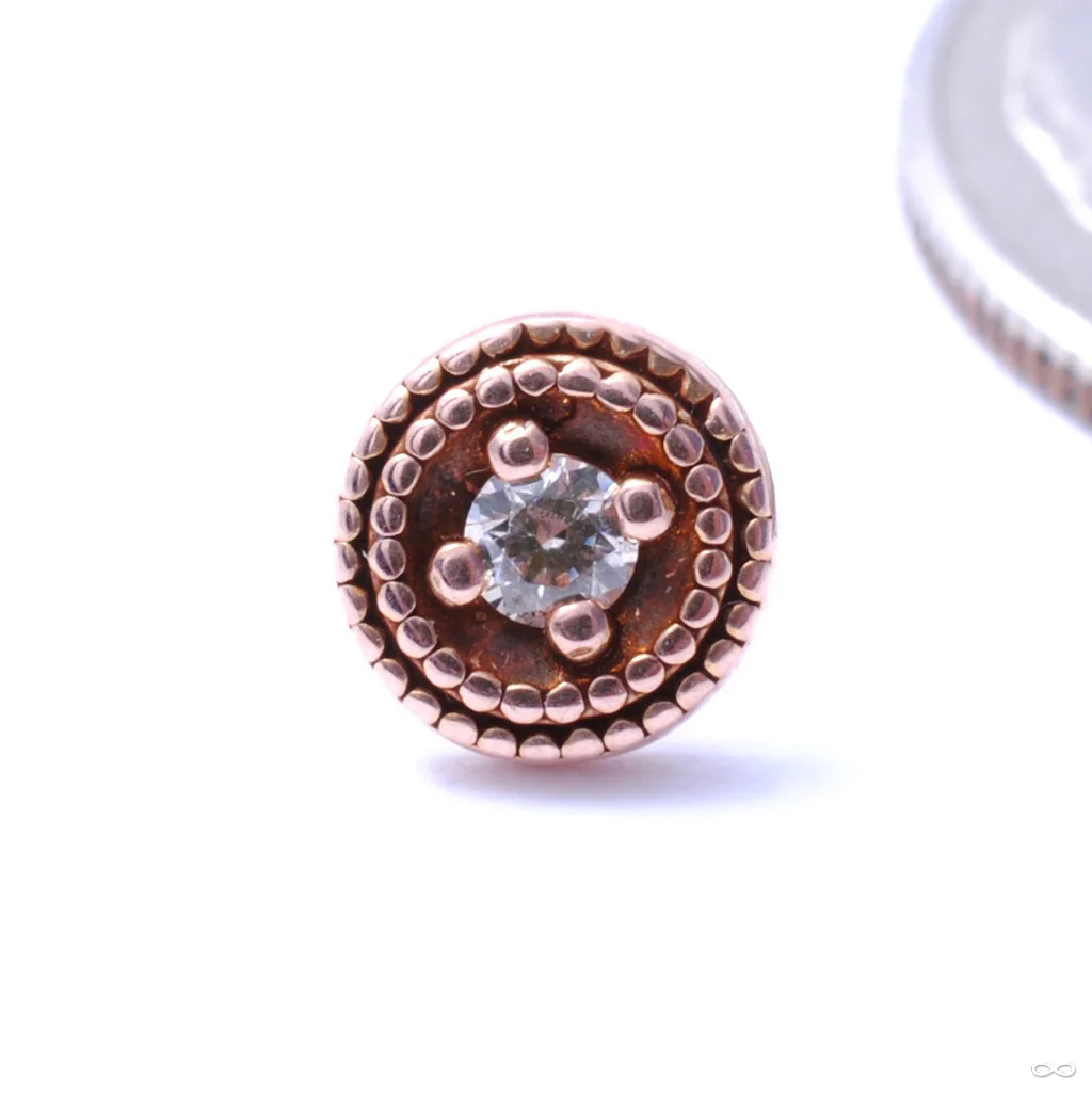 Double Millgrain Round Press-fit End in Gold from LeRoi - Image 17