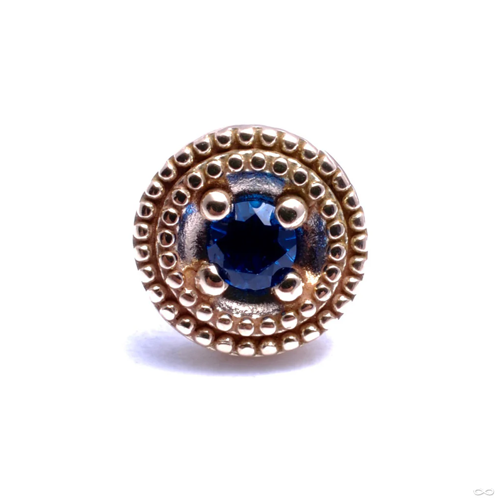 Double Millgrain Round Press-fit End in Gold from LeRoi - Image 19