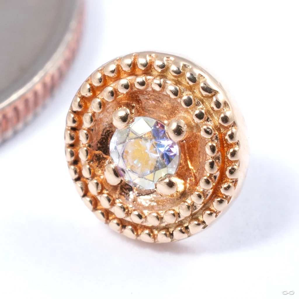 Double Millgrain Round Press-fit End in Gold from LeRoi - Image 6