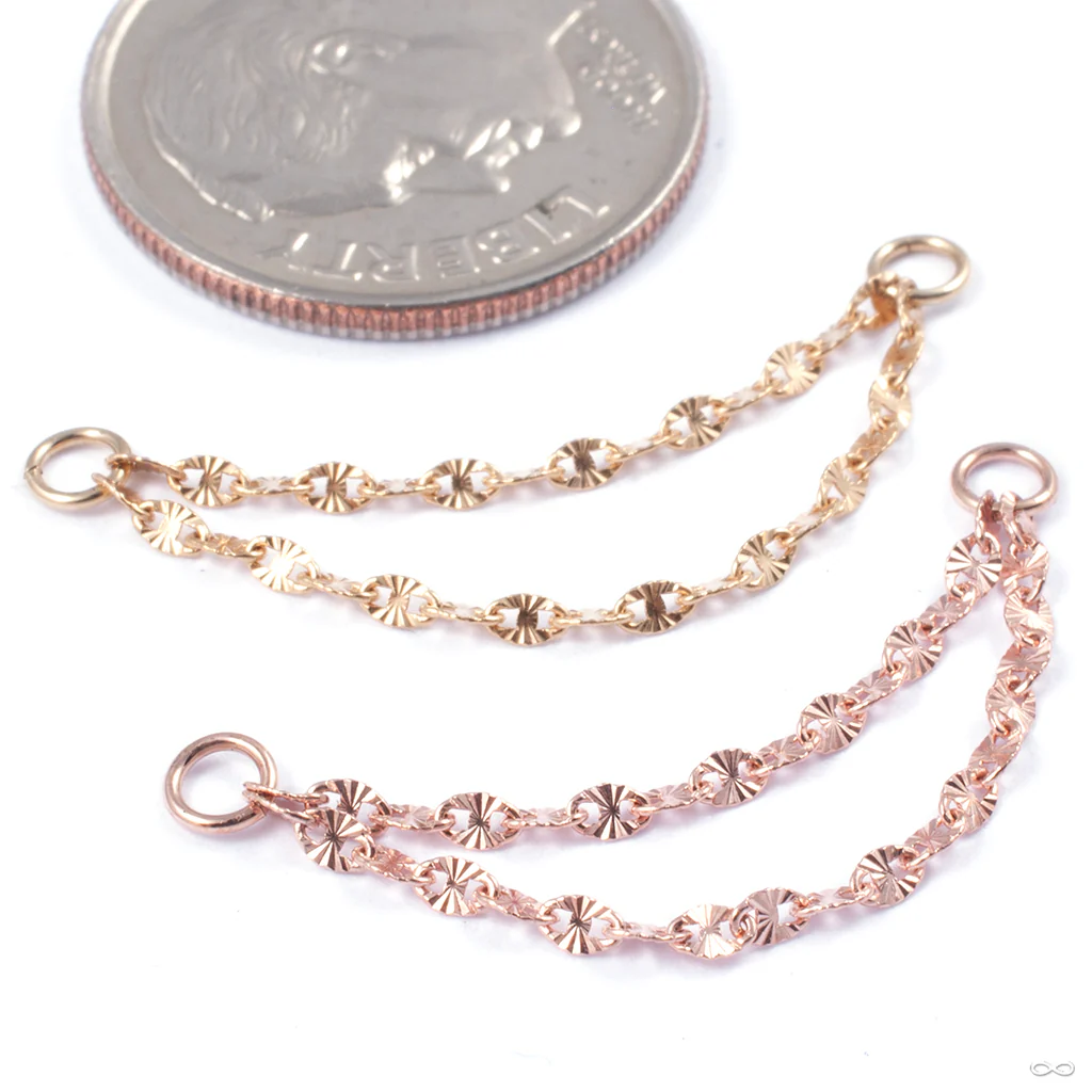 Double Starburst Chain in Gold from Hialeah
