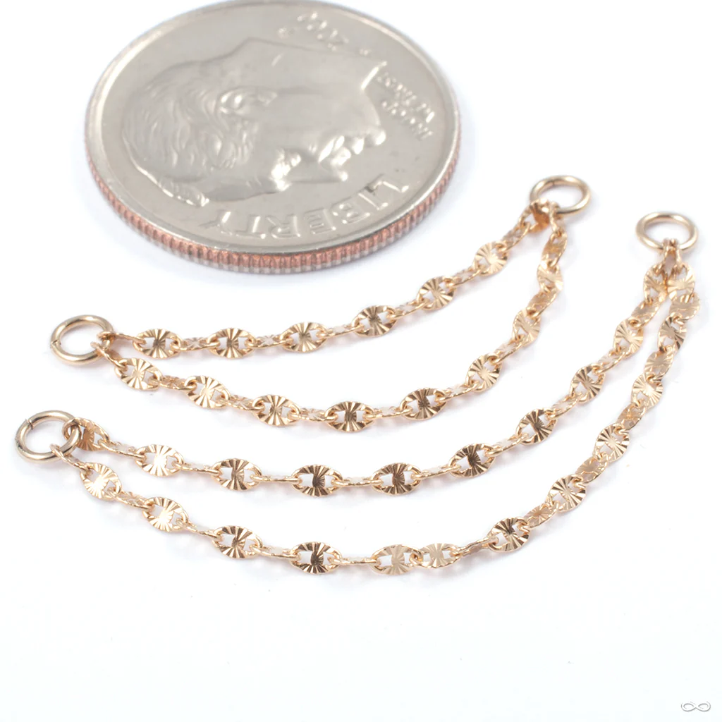 Double Starburst Chain in Gold from Hialeah - Image 2