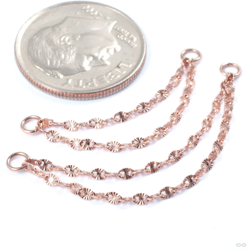 Double Starburst Chain in Gold from Hialeah - Image 3