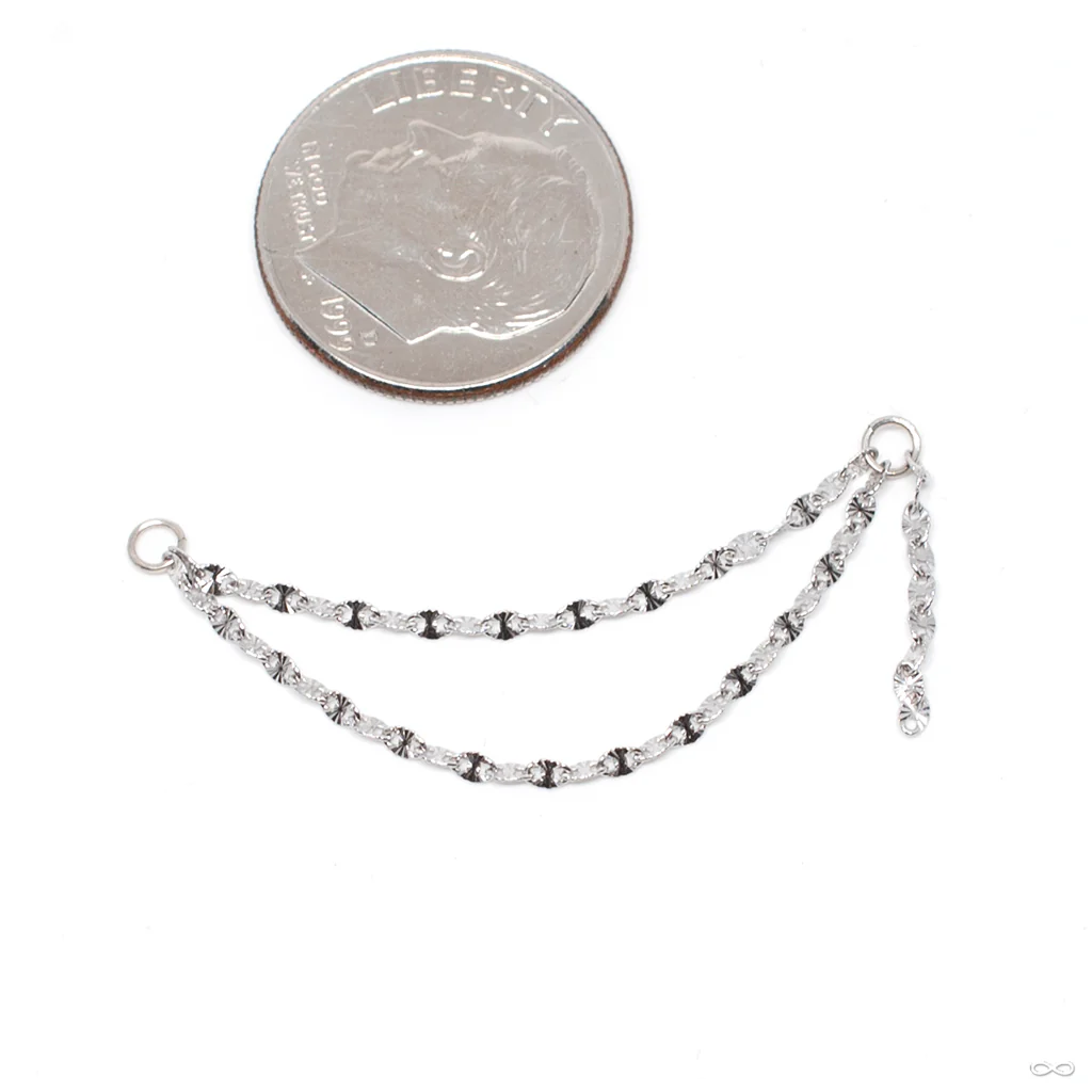 Double Starburst Chain with Tassel in Gold from Hialeah