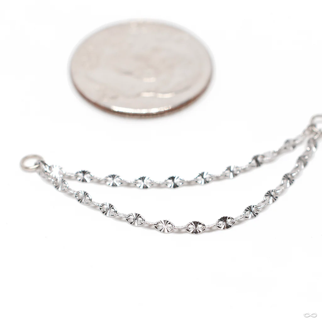Double Starburst Chain with Tassel in Gold from Hialeah - Image 2