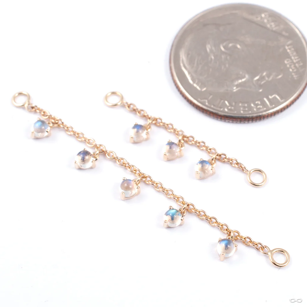 Dripping Stone Chain in Gold from Modern Mood - Image 3