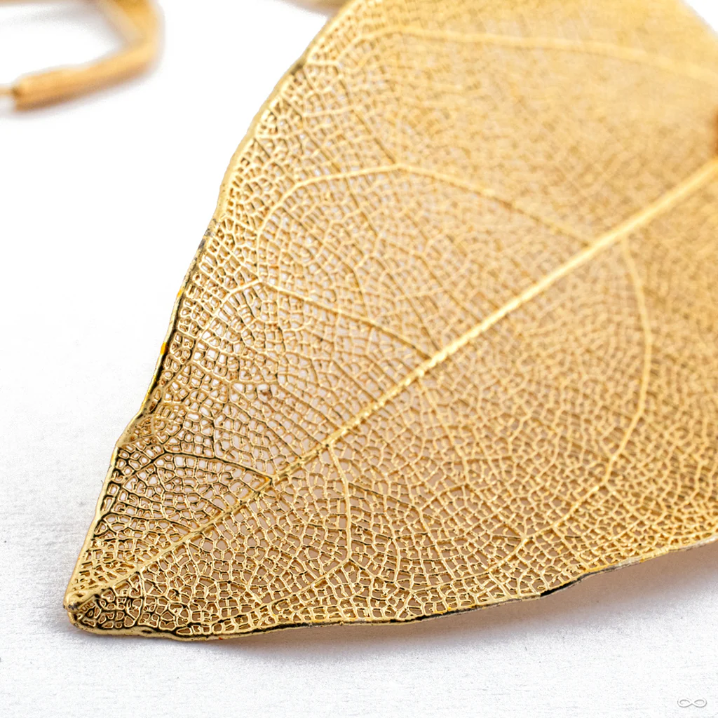 Electroplated Leaf Earrings from Uzu Organics - Image 2