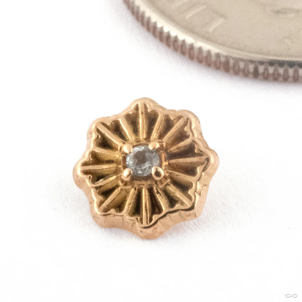 Ensnare Threaded End in Gold from Kiwii Jewelry