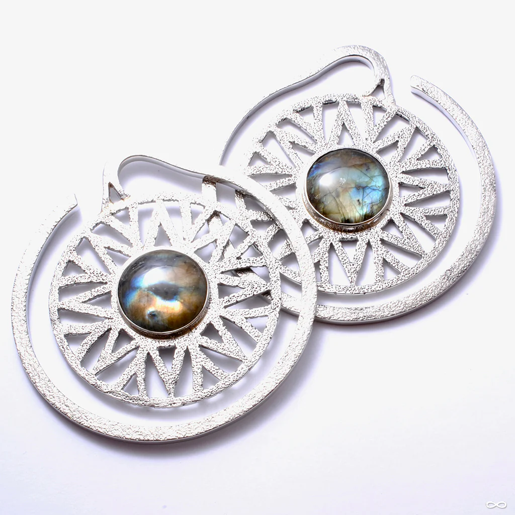 Essence Puj Ju Hoops with Labradorite from Diablo Organics