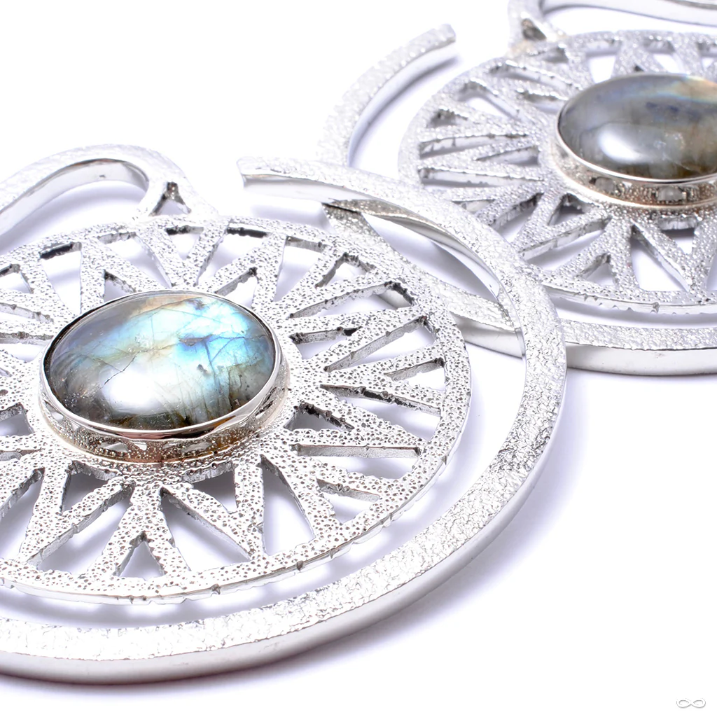 Essence Puj Ju Hoops with Labradorite from Diablo Organics - Image 2