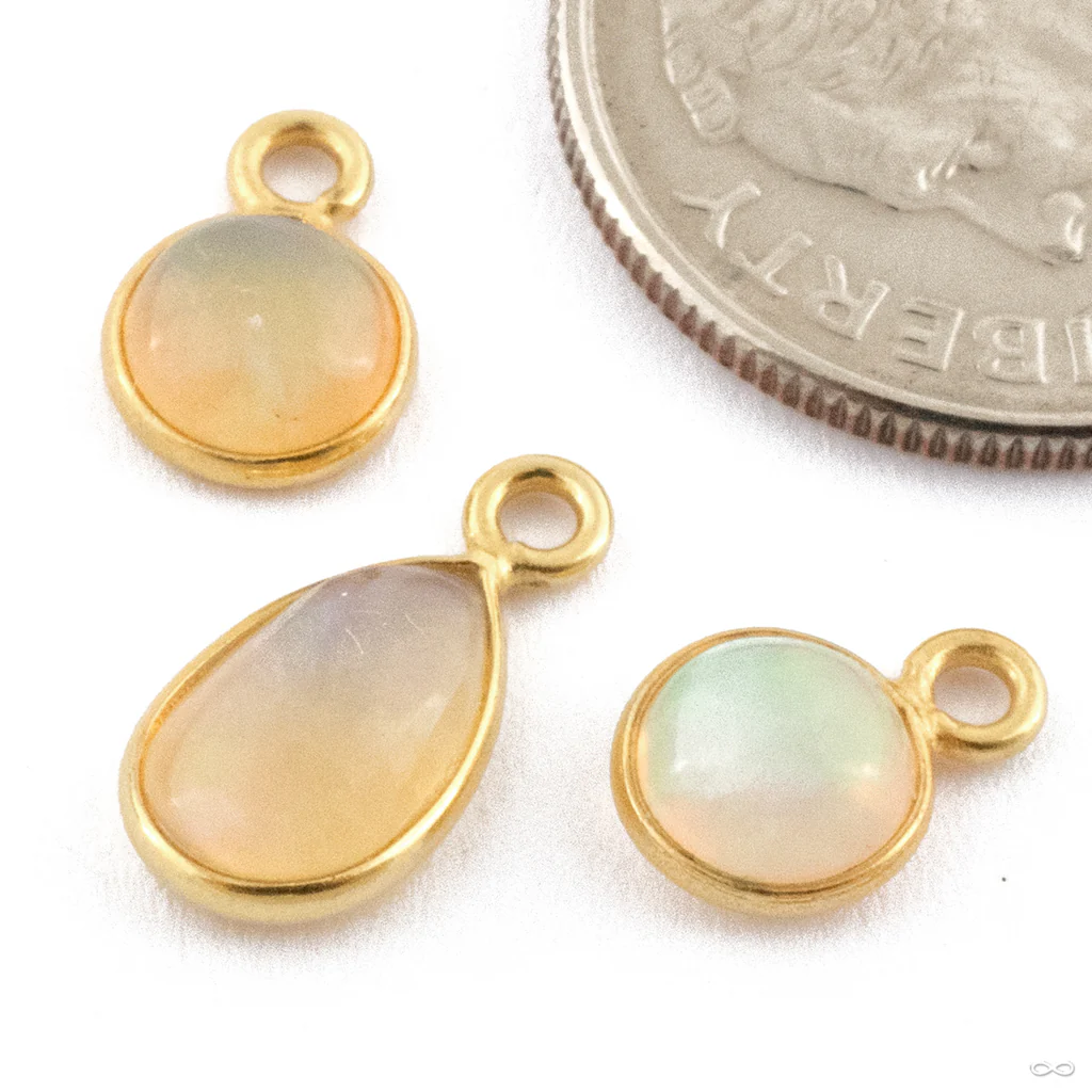 Ethiopian Opal Charm in Gold from Oracle