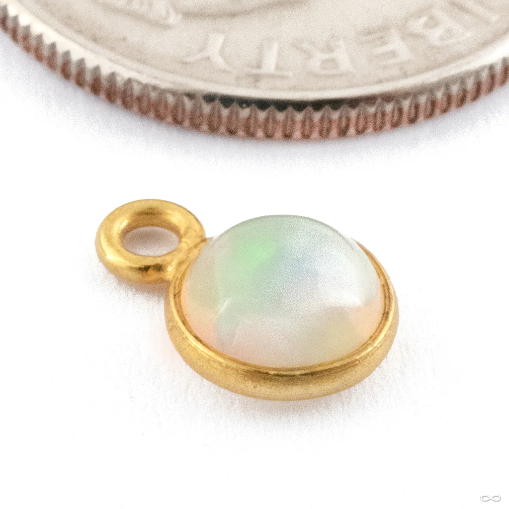 Ethiopian Opal Charm in Gold from Oracle - Image 2