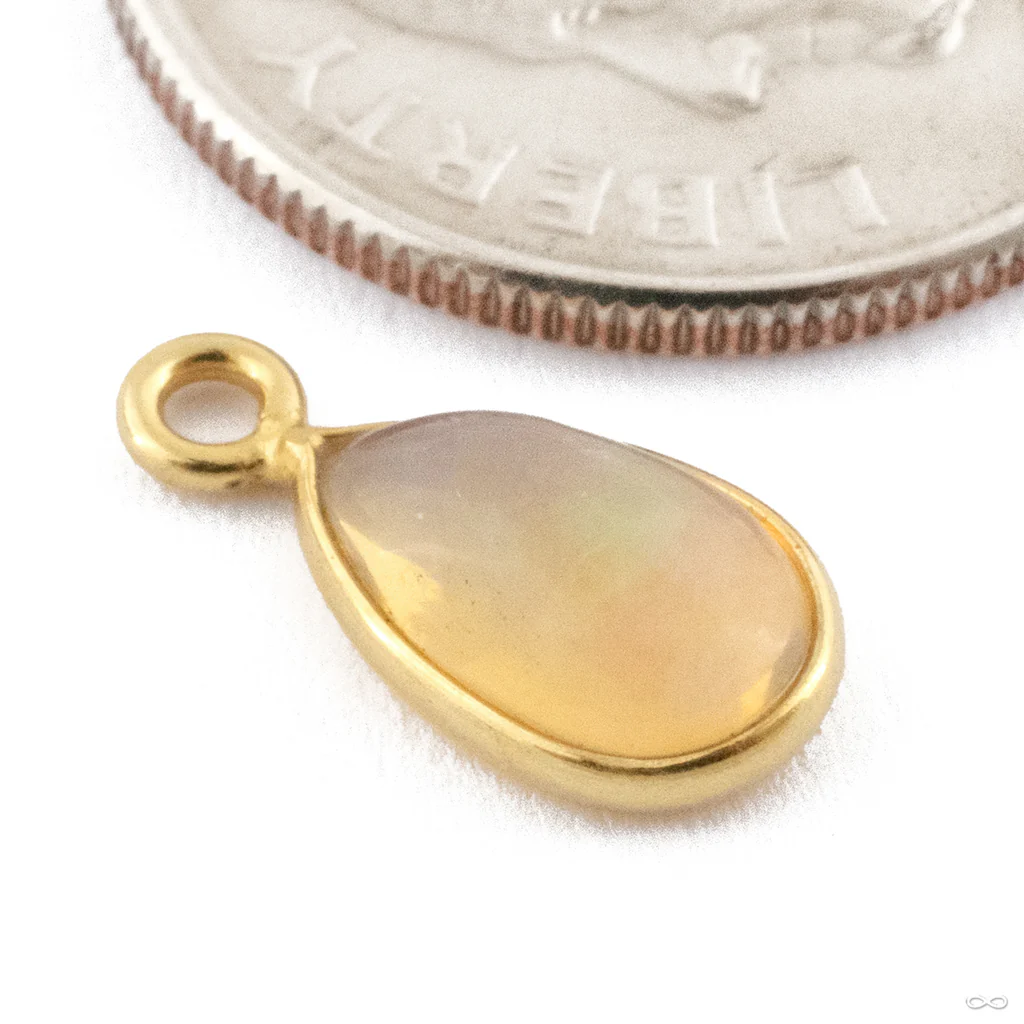 Ethiopian Opal Charm in Gold from Oracle - Image 3