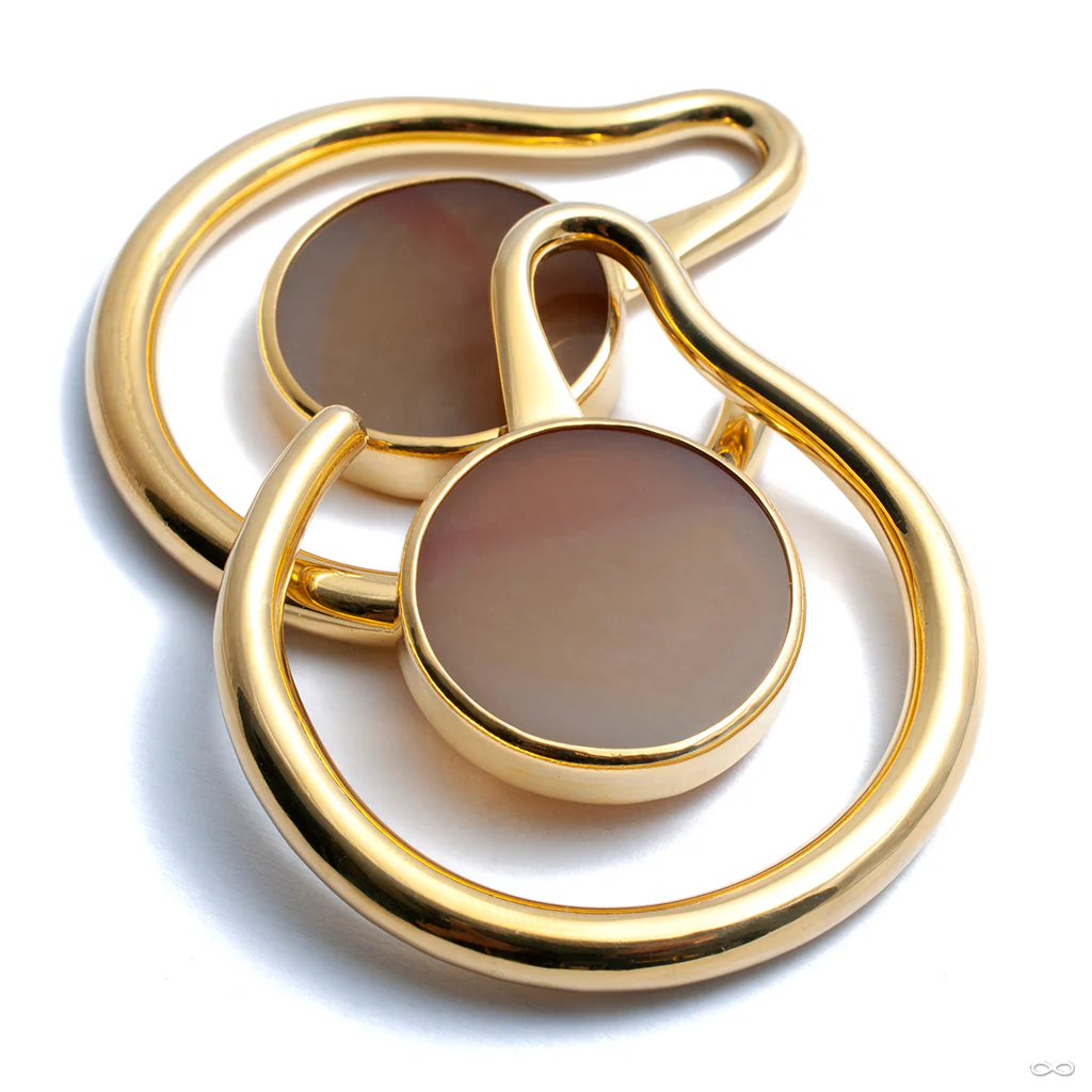 Eye of the Beholder in Yellow Gold with Mookaite from Maya Jewelry