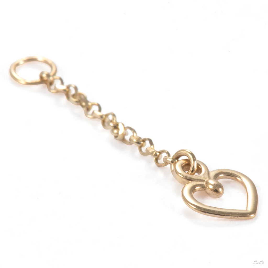 Falling For You Charm in Gold from Hialeah