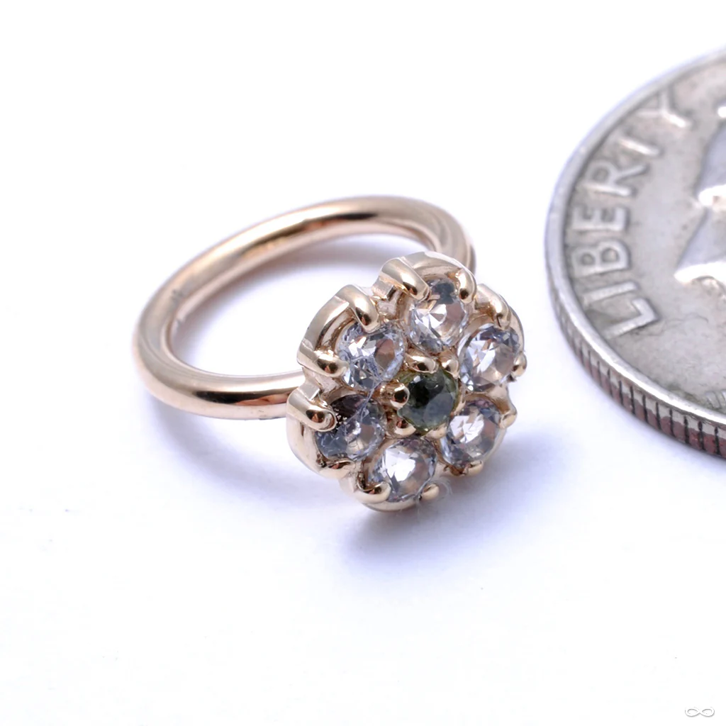Fleurette Fixed Bead Ring in Gold from Scylla