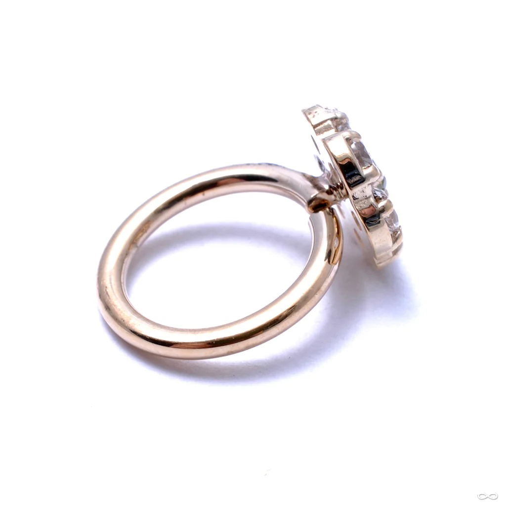 Fleurette Fixed Bead Ring in Gold from Scylla - Image 2