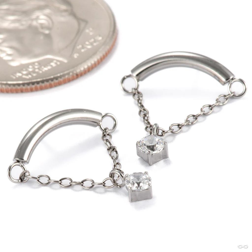 Floating Gem Press-fit End in Titanium from Diablo Organics